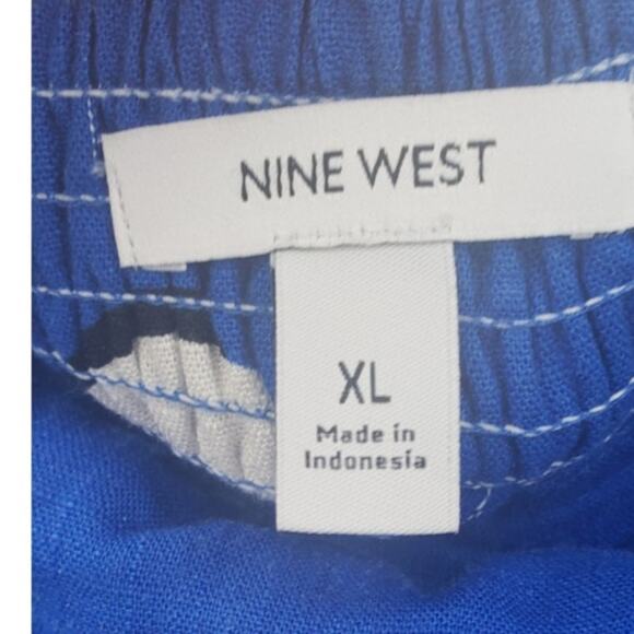 NINE WEST Spaghetti Strap Linen Blend Sleeveless Dress Womens Extra Large XL - Picture 3 of 4